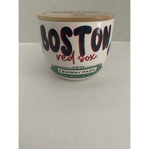 BOSTON RED SOX Ceramic Citrus 3 Wick Candle Fenway MA NEW